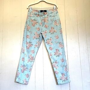 Hollister Rose Print Mom Jeans - Size 29